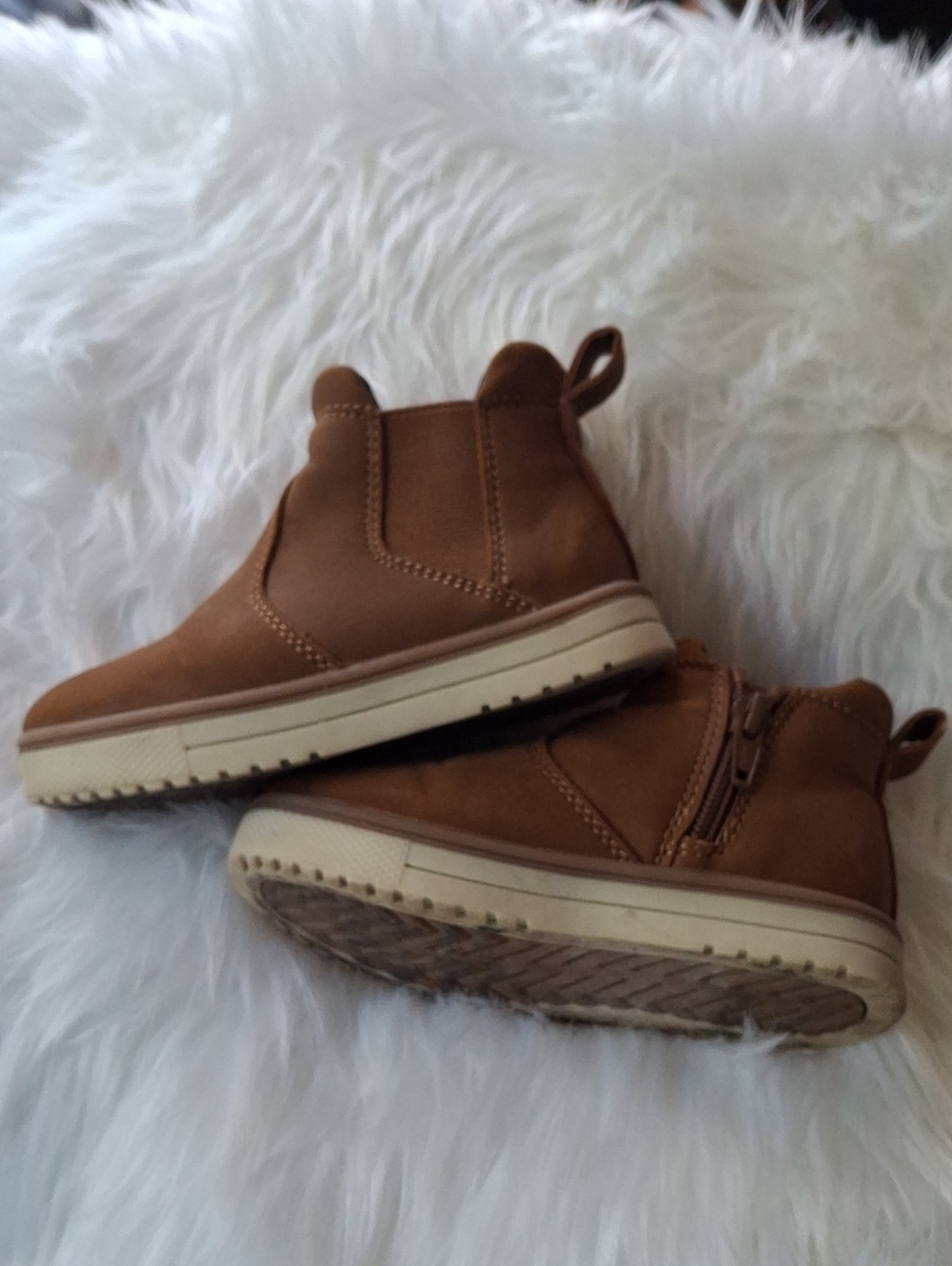 Kids Brown Zip-Up Chelsea Boot Sneakers - Unbranded